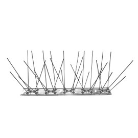 EVOGES 316 Stainless Steel Bird Spikes for Pigeons & Seagulls – 3/6 Pack (Each 250mm x 28mm, 30 Spikes per Strip) Anti-Climb Deterrent for Fences, Windows, Roofs & Ledges (6-Pack (150cm))