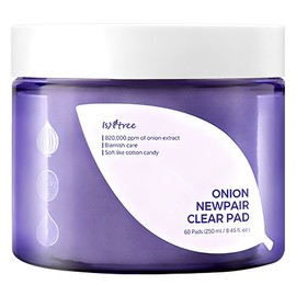 Isntree Onion New Pear Clear Pad 250ml, 60 pads, 1 pack / 이즈앤트리 어니언 뉴페어 클리어 패드 250ml, 60매입, 1개