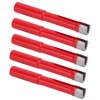 5Pcs Saw Bit Set FlatTooth Diamond Particles Red Coated Drill