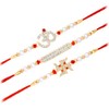 Aheli Crystals & Beads Studded Swastik Om Rakhi for Brother