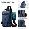 VARLIVOO Mode Men's Sling Bag Chest Bag with USB Charging