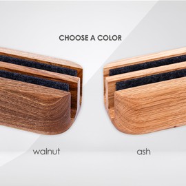 THEHRDWOOD Dual Laptop Stand Vertical Laptop Holder for Desk - All MacBook Vertical Stand up to 0.7'' Thick - Laptop Vertical Stand Handmade of Natural Wood - MacBook Holder (Dual Oak)