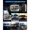 BraveWAY 7x6 Led Headlights Square Lights 5x7 Inch High/Low Beam