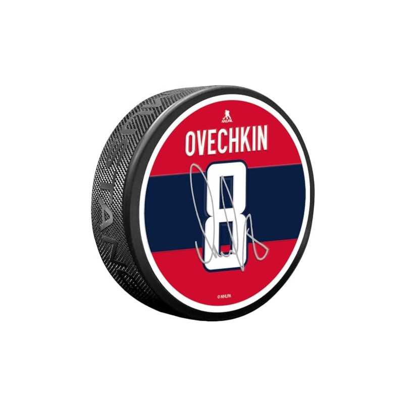 Washington Capitals A. Ovechkin Souvenir Player Puck with Replica Signature