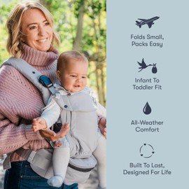 Colugo Baby Carrier - Baby Carrier Newborn to Toddler, Toddler Carrier, Adjustable, Lightweight, Breathable Carrier for Newborn to 33 Pounds (Black)