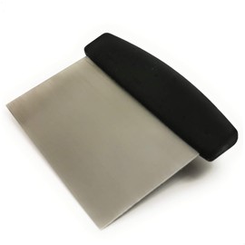 Kerafactum Dough Cutter Dough Scraper Dough Spatula with Handle for Dough Processing Scraper for Dough Cutters Schlesinger Stainless Steel 15 cm Baker's Spatula with ABS (acrylonitrile butadiene styrene).