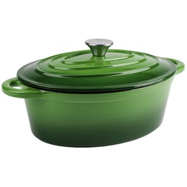 5.5 Quart Oval Enameled Cast Iron Dutch Oven Pot with Lid, Oven Safe up to 550° F & Dishwasher Safe, Sturdy Dutch Oven Cookware
