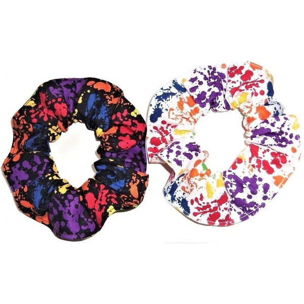 Crayon Art Rainbow Hair Scrunchies Ponytail Holders handmade by Scrunchies
