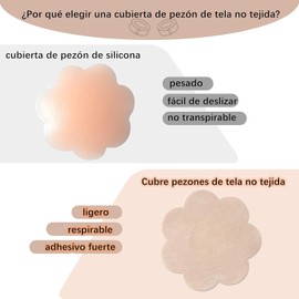 Cinta para Pechos y 10 Piezas de Pezón sin Respaldo de Pétalos, Cinta Adhesiva para Levantamiento de Senos, Cinta de Pechos Cinta de Sujetador, Boob Tape para Copa A-E Pecho Grande (5CM*5M, Nude)