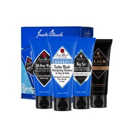 Jack Black - Variety Kit Body & Hair Cleanser Collection Set for Men - Mens Body Wash Travel Size (4-Pack)