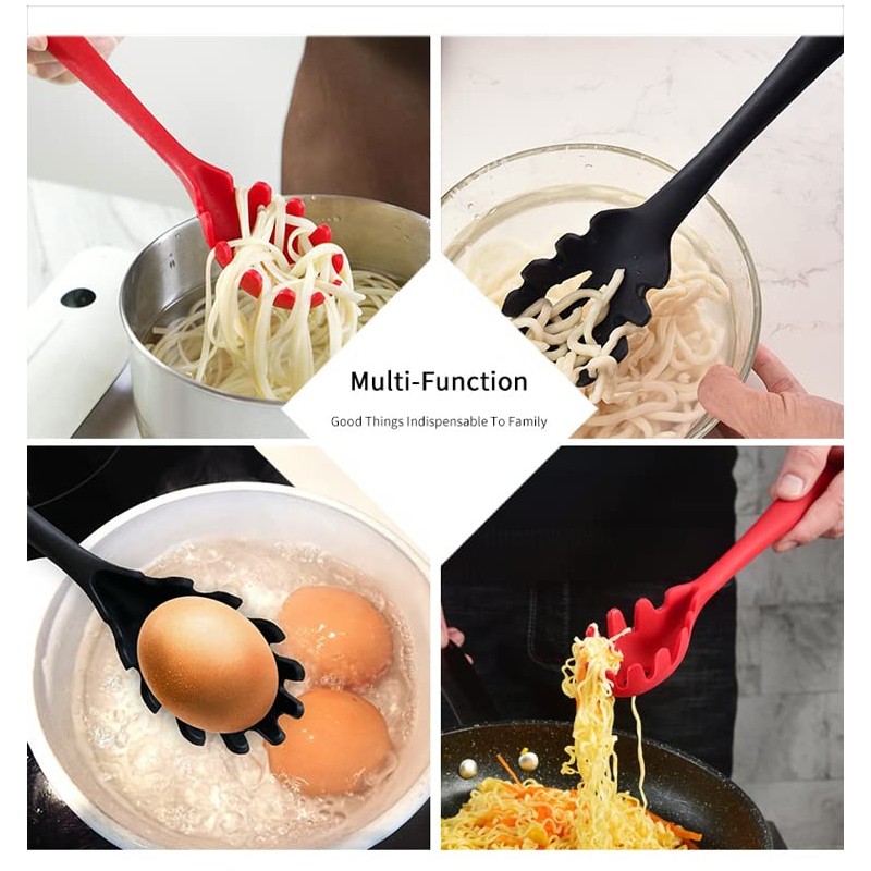 Silicone Pasta Fork (11.5"), High Heat Resistant to 480°F, Hygienic