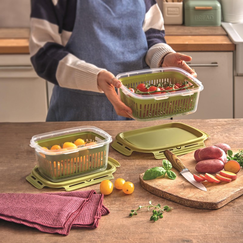 Snips Veggie SnipsLock 1.8 LT Rectangular Food Container with Removable