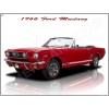 1966 Ford Mustang Convertible in Red New Metal Sign: Fully Restored