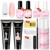 Saviland Poly Gel Nail Kit - Clear Nude Poly Nail