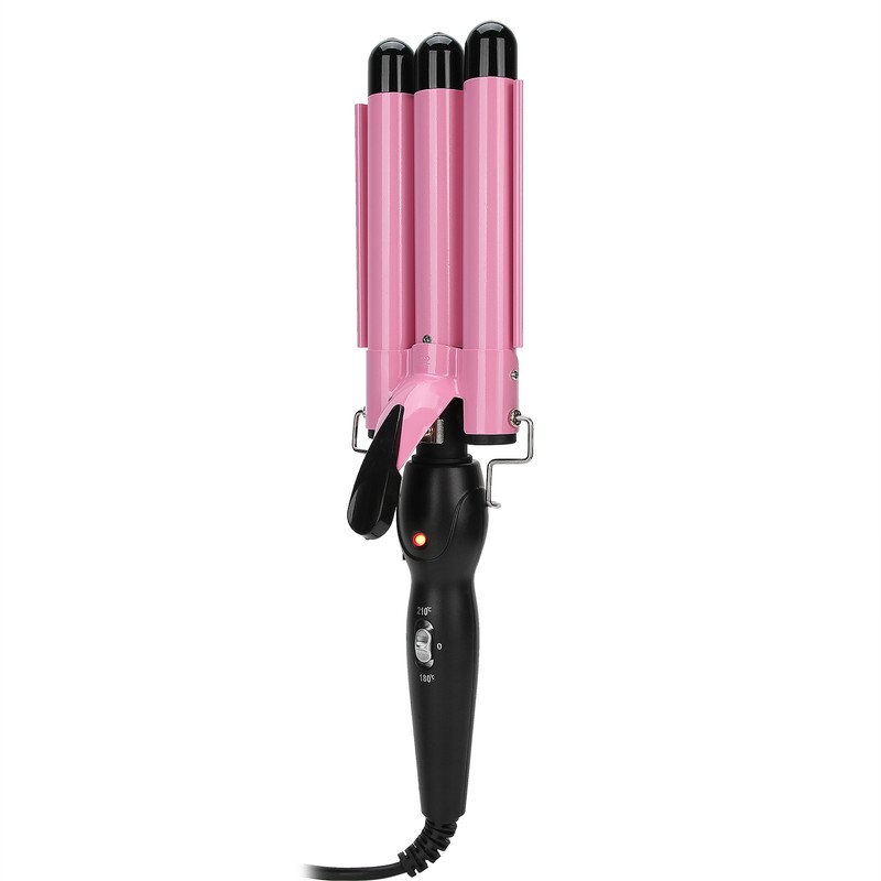 3 Barrel Curling Iron Wand Adjustable Hair Curler Waver Crimper