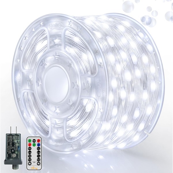 Ollny Outdoor Christmas Lights 1000LED 328FT, Cool White Fairy Lights