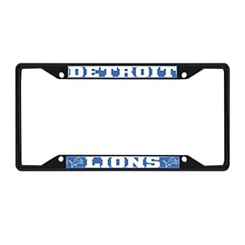 FANMATS 31355 Detroit Lions Metal License Plate Frame Black Finish