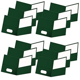 Oxford Twin-Pocket Folders, Textured Paper, Letter Size, Hunter Green, Holds 100 Sheets, (57556EE), Pack of 12 Box, Total 300 Folders