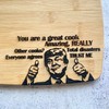 Great Cook Says Trump Charcuterie Bamboo Cutting Board (8"x10")