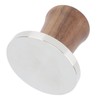 Wood Handle Coffee Tamper Stainless Steel Press Detachable Flat Base