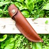 9" long custom handmade leather sheath fits up to 5"—6"