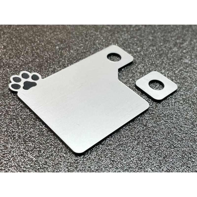 Licenseplate-007 Motorcycle Self-Response Sticker Acrylic Plate (Paw) 0.06 inch (1.5