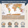 Landmass Scratch Off Map Of The World - Premium World