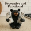 The Bridge Collection Black Bear Salt And Pepper Shaker Set