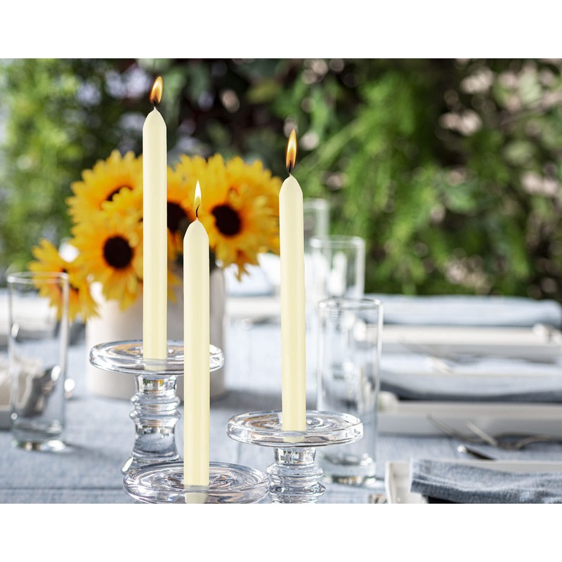 BOLSIUS Ivory Dinner Candles - 10 Pack Unscented 9 Inch