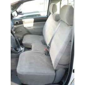 Durafit Seat Covers Made to fit -2009-2014 Tacoma Bench Seat, with Side airbags in Seats. Adjustable 3 headrests Graphite Twill.