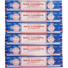 SATYA SAI BABA NAG CHAMPA Incense, India [Nag Champa] 0.5 oz (15 g) / Incense INDIA Satya Saibaba SHRINIVAS AGARBATTI (6)