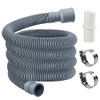 MyLifeUNIT Washing Machine Drain Hose, Washer Drain Hose Extension Kit with 1 Extension Adapter and 2 Hose Clamps, 6-Feet