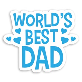 2 x 10cm World's Best Dad Vinyl Stickers - Daddy Father Fun Cute Sticker #29218