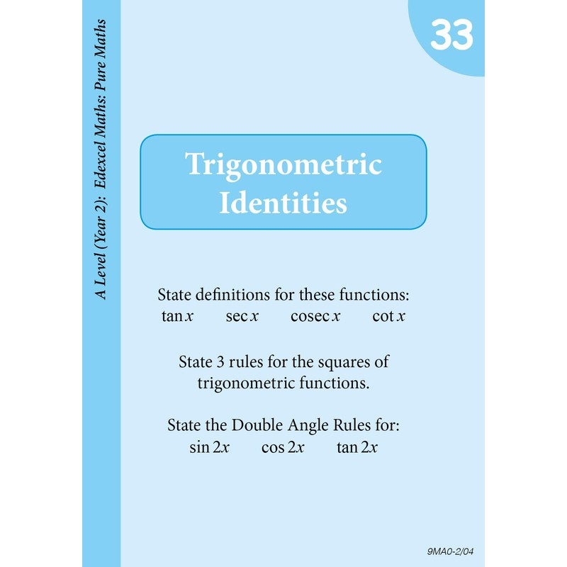 Black Dragon Revision Cards for A-Level Maths: Edexcel, Year 2