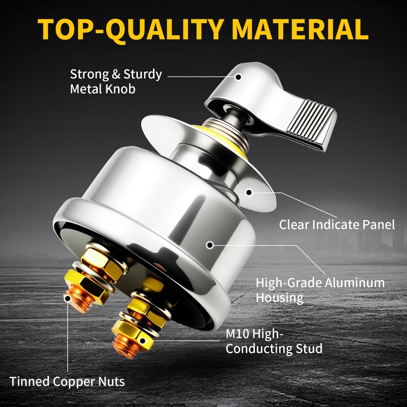 Bolipoeq 200A 12V Battery Disconnect Switch Heavy Duty, Quality Battery