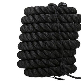 IntXanth Exercise Battle Rope Fitness Rope 50ft 1.5inch Diameter for Home Gym Office Black