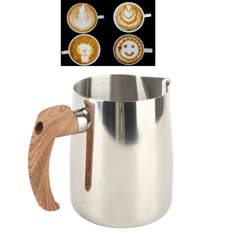 Milk Frothing Cup Inner Scale 304 Stainless Steel Dripless Spout