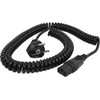 HAWA R6504 Kaltgeräte connection cable Black 3.8m coiled cable