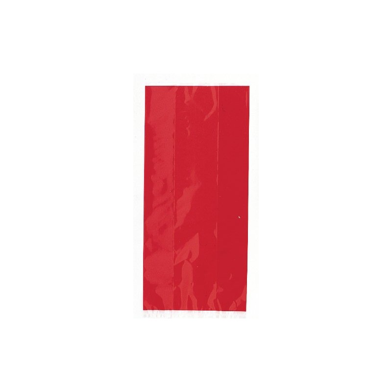 Unique Industries Red Cellophane Bags, 30ct, 11.5" x 5"