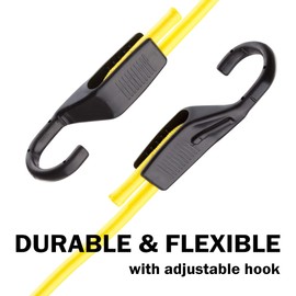 Cartman Adjustable Bungee Cords, 6 Pack 40 inch Adjustable Bungee Strap, 6 Pack 32 Inch, 6 Pack 24 Inch Bungee Cord with Hooks