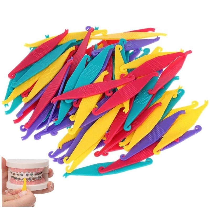 50pcs Orthodontic Elastic Elastic Band Orthodontic Band Sprayer (Random Color)