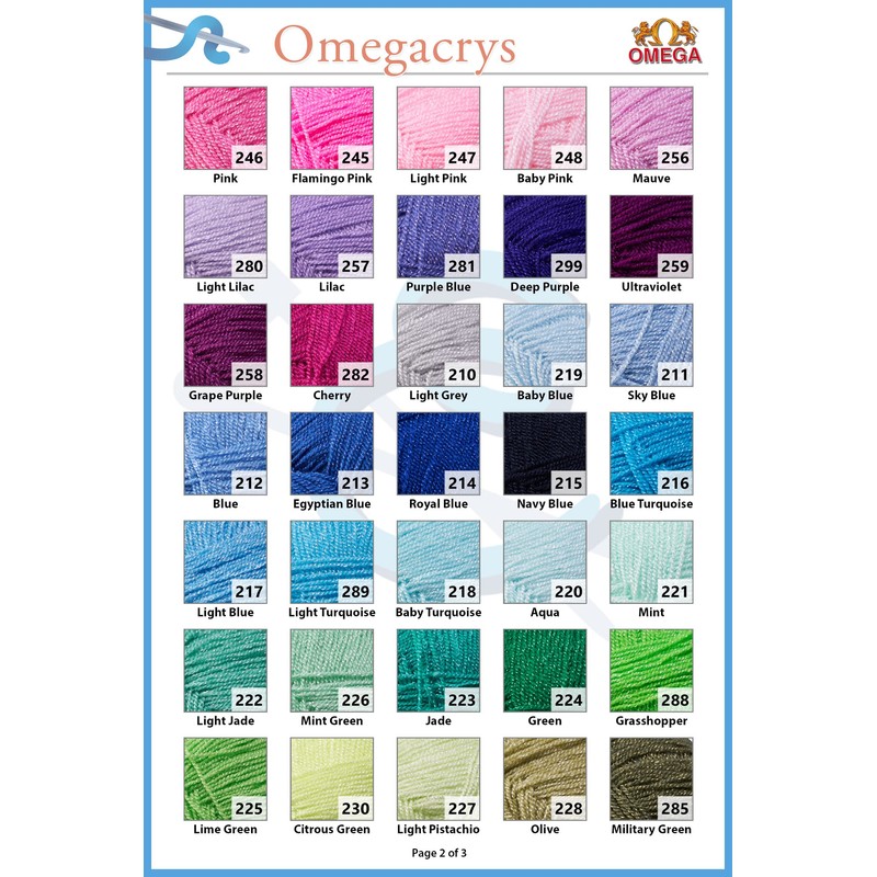 OMEGACRYS [40grs] - Fine Crystal Yarn by Omega Great for