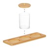 Relaxdays Cotton Bud Container with Tray, 3 Cups with Lid,