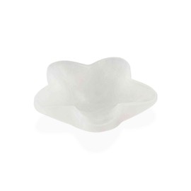 NKlaus Selenite Star Bowl Matt 12.5 x 12.5 cm - Star-Shaped Selenite Bowl in Matte Design, for Meditation and Energy Work, Handmade for Spiritual Decoration and Storage of Jewellery 16439