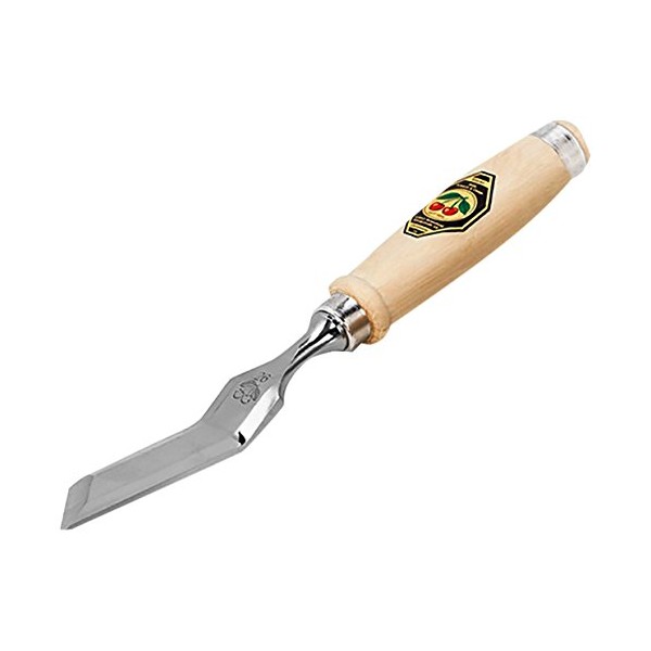Kirschen 1058020 Firmer Chiselpaar Cranked with Horn Beam Handle, Beige/Silver,
