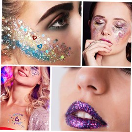 ABOOFAN Shining Nail Glitter Flakes for Valentine's Day Iridescent Nail Sequins Heart-Shaped Confetti for Festivals and Special Occasions