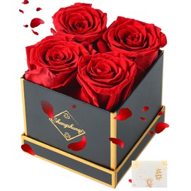 Changshunqi Forever Flowers, Fresh Preserved Roses in a Box, Eternal Rose Flowers for Delivery, Forever Preserved Roses Gifts for Her Mother Women Wife Mothers Birthday Christmas Valentines Day