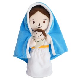 Yelakey Jesus Plush Doll Guardian Mary Stuffed Baptism plushie Savior Toy for Church Sunday School Religious Easter