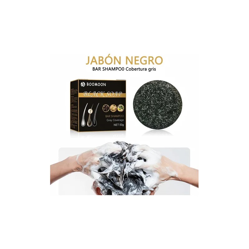 3 Piezas Negro Champú Y Jabón Neutral Para Cabello Limpio