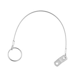 ZONADAH Set of 5 Stainless Steel Lanyard Quick Release Pin Lanyard for Boat Deck Hinge Cable Tether Safety Wire Marine Hardware 1 Loop with Quick Release Ring 150mm